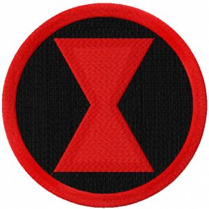 Black Widow logo embroidery design