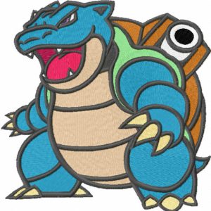 Blastoise embroidery design