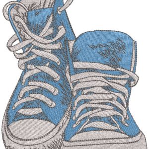 Blue cross shoes embroidery design