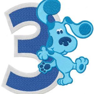 Blues Clues 3 years embroidery design