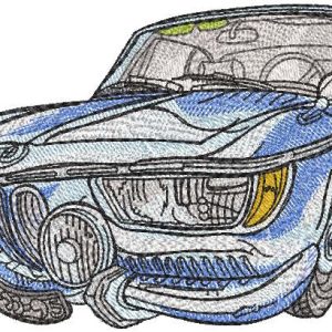 BMW vintage car 1600 embroidery design