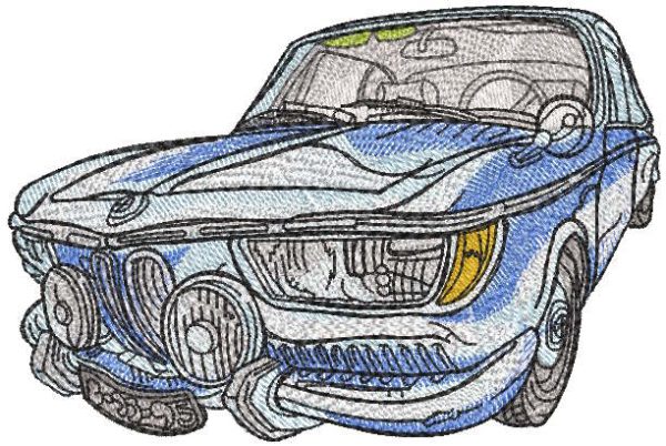 BMW vintage car 1600 embroidery design