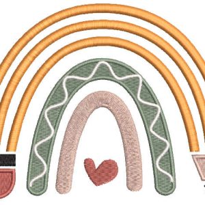 Boho school embroidery design