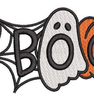 Boo net ghost pumpkin embroidery design