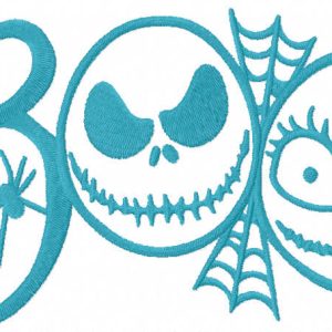 Boo nightmare embroidery design