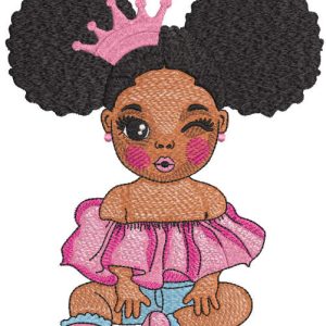 Born a princess embroidery design