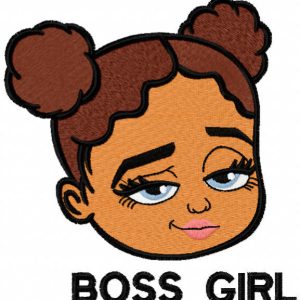 Boss girl embroidery design