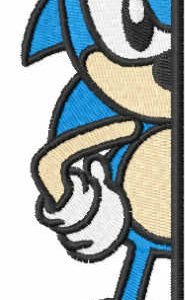 Brave Sonic embroidery design