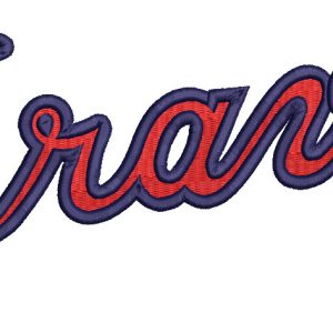 Braves wordmark logo embroidery design