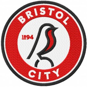 Bristol city logo embroidery design