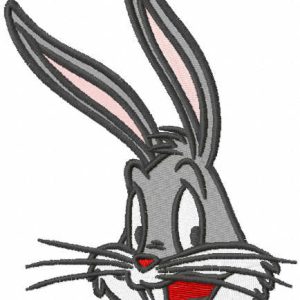 Bugs bunny muzzle embroidery design