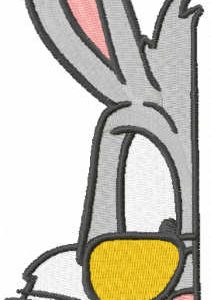 Bugs bunny with sunglasses embroidery design