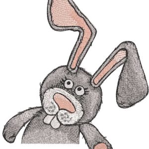 Bunny pocket decor embroidery design