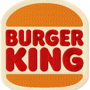 Burger King 2021 logo embroidery design