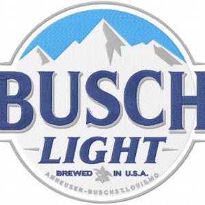 Busch light logo embroidery design