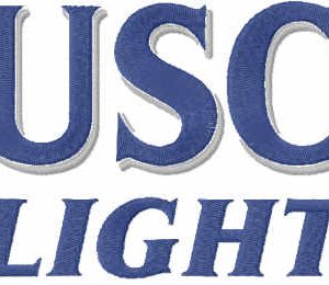 Busch wordmark logo embroidery design