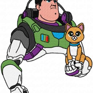 Buzz Lightyear with sox embroidery design