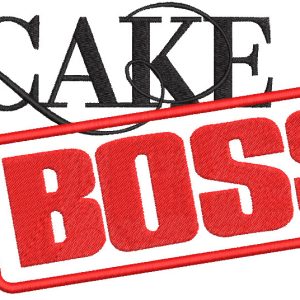 Cake boss logo embroidery design
