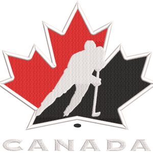 Canada National Team Hockey logo embroidery design