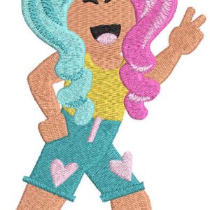 Candy Girl Roblox dancing embroidery design