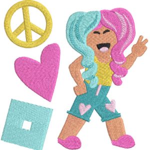 Candy Girl Roblox embroidery design