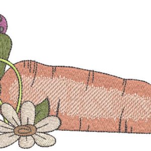 Carrot vintage art embroidery design