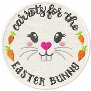 Carrots for the Easter Bunny embroidery design