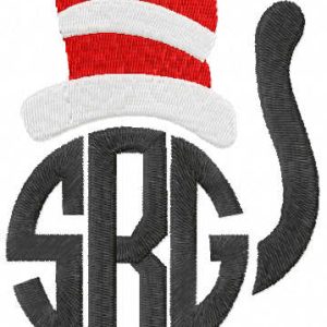 Cat in the hat srg embroidery design