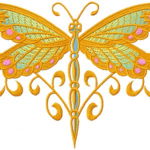 Celtic Dragonfly embroidery design