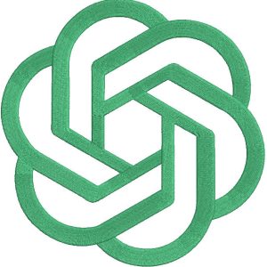 ChatGPT logo embroidery design