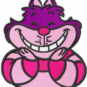 Cheshire smile embroidery design