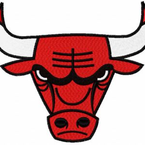 Chicago bulls logo 2 embroidery design