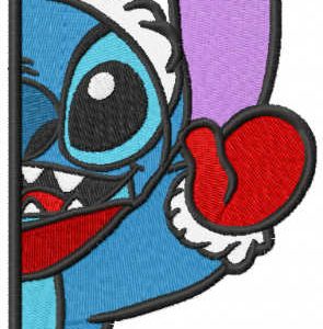 Christmas Stitch outside the door embroidery design