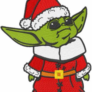 Christmas Yoda embroidery design