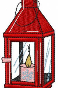 Small Christmas candle embroidery design