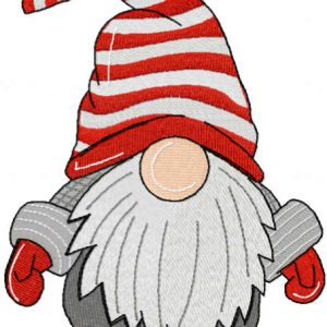 Christmas cute gnome embroidery design