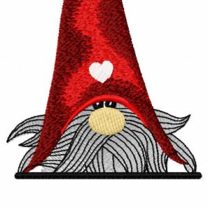Christmas dwarf monogram embroidery design