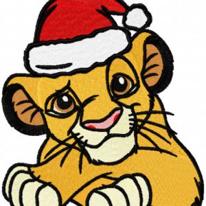 Christmas Simba embroidery design
