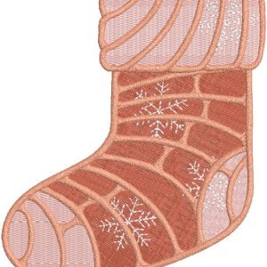 Christmas sock marshmallow embroidery design