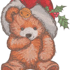 Christmas teddy toy embroidery design