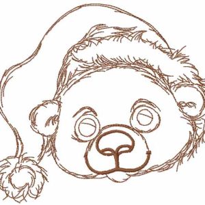 Christmas teddy embroidery design
