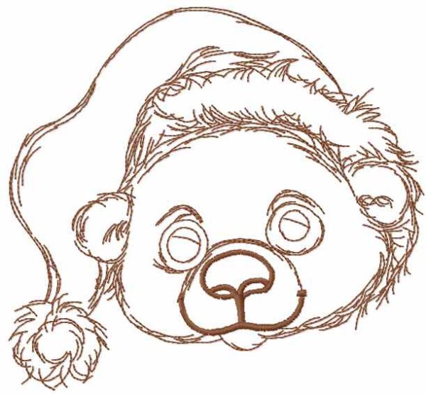 Christmas teddy embroidery design