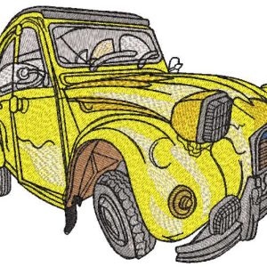 Citroen 2cv embroidery design
