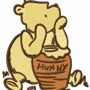 Classic Oooh with honey pot embroidery design