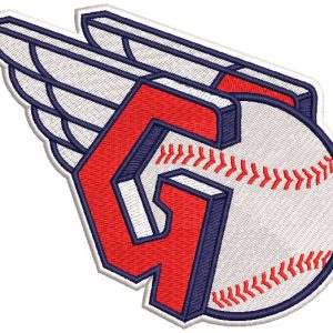 Cleveland guardians logo embroidery design