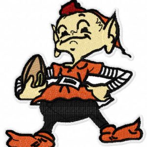 Cleveland browns brownie logo embroidery design