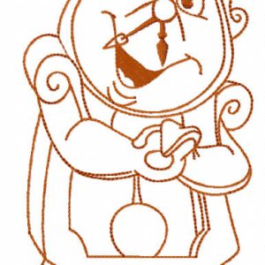 Cogsworth one colored embroidery design