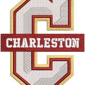 College of Charleston Cougars logo embroidery design
