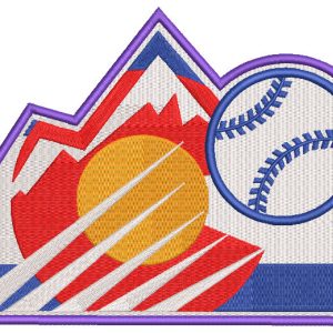 Colorado Rockies Batting Practice Logo embroidery design