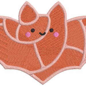 Concha Halloween bat embroidery design